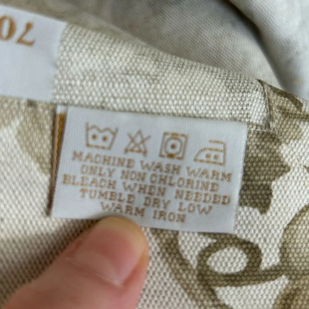Williams Sonoma Tablecloth Elegant Leaf Grape Pattern Linen Blend Dining 70x90